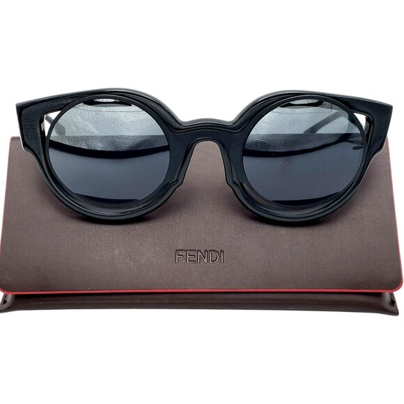 Fendi Paradeyes Black Sunglasses Women Cat Eye Tinted (FF 0137/S) w/Case - Picture 1 of 11